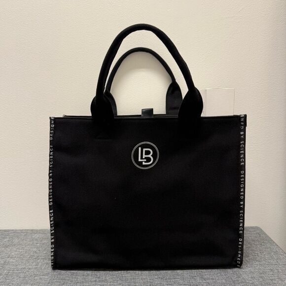 NWT Lorde + Belle LB Black Canvas Tote Bag - Use for Skincare & Purse! MSRP $39 - Picture 2 of 9